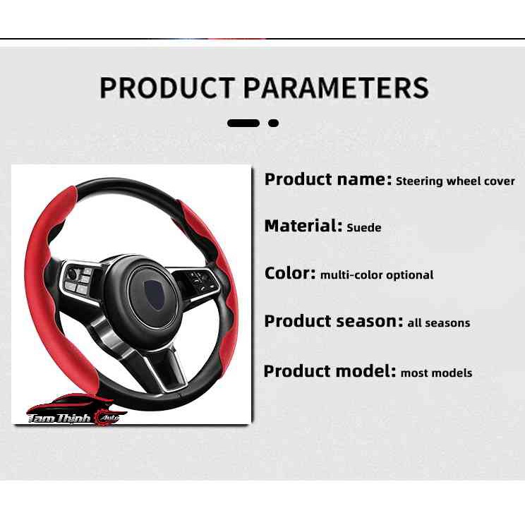 Bọc vô lăng | Ốp vô lăng da lộn/vân carbon đa năng - Phù hợp với tất cả các loại xe ô tô, xe hơi