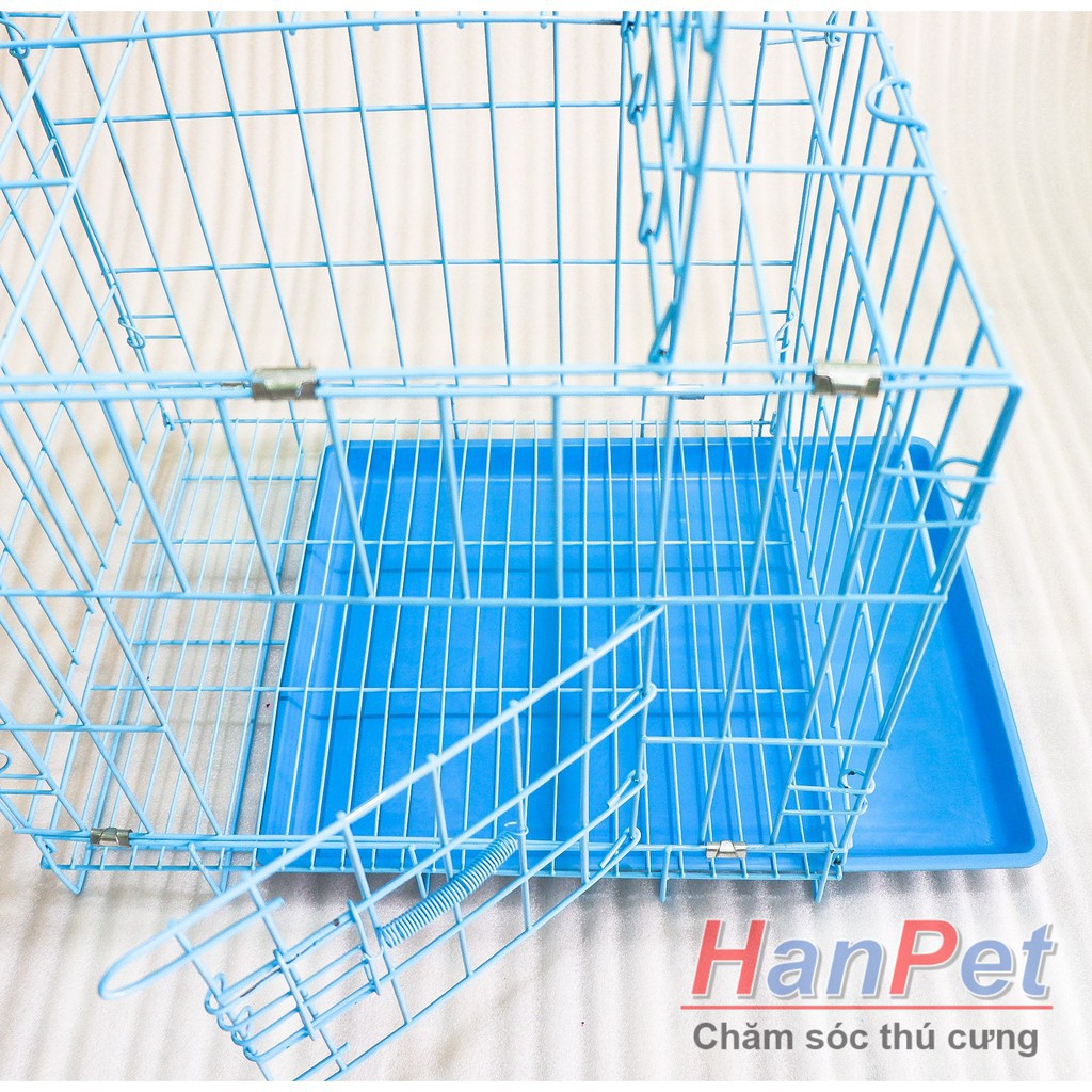 Hanpet.GV- Chuồng nuôi chó mèo dưới 5kg- SD50 và SD35 Nan dày 2 CỬA- lồng nuôi chó mèo- lồng chó gấp gọn sơn tĩnh điện