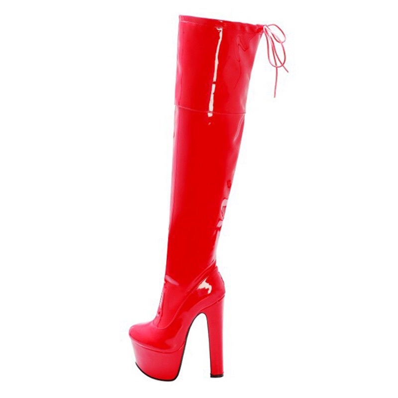 Boot ống da bóng