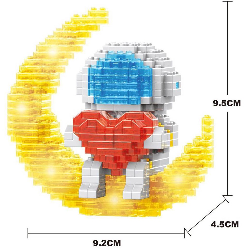 Bộ đồ chơi Lego xếp hình phi hành gia trái tim hoa hồng mặt trăng làm quà tặng cho bé