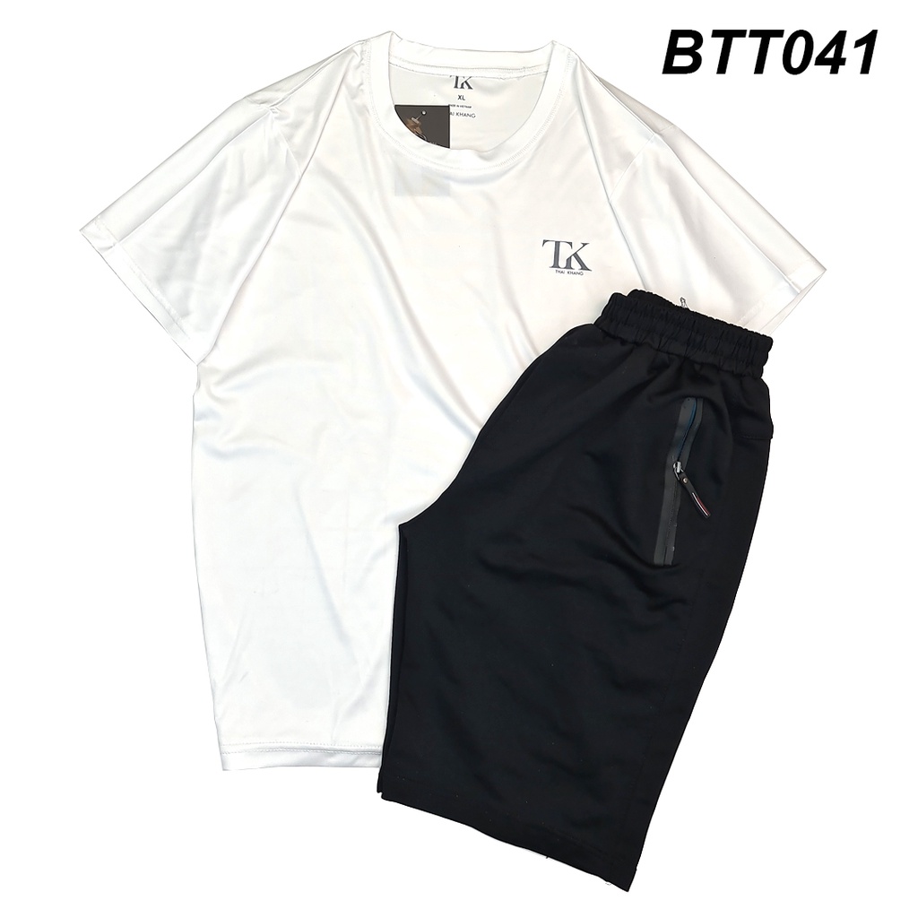 Bộ thể thao nam vải mềm siêu mát loại bộ quần áo thể thao hè thun lạnh mặc mát BTT04