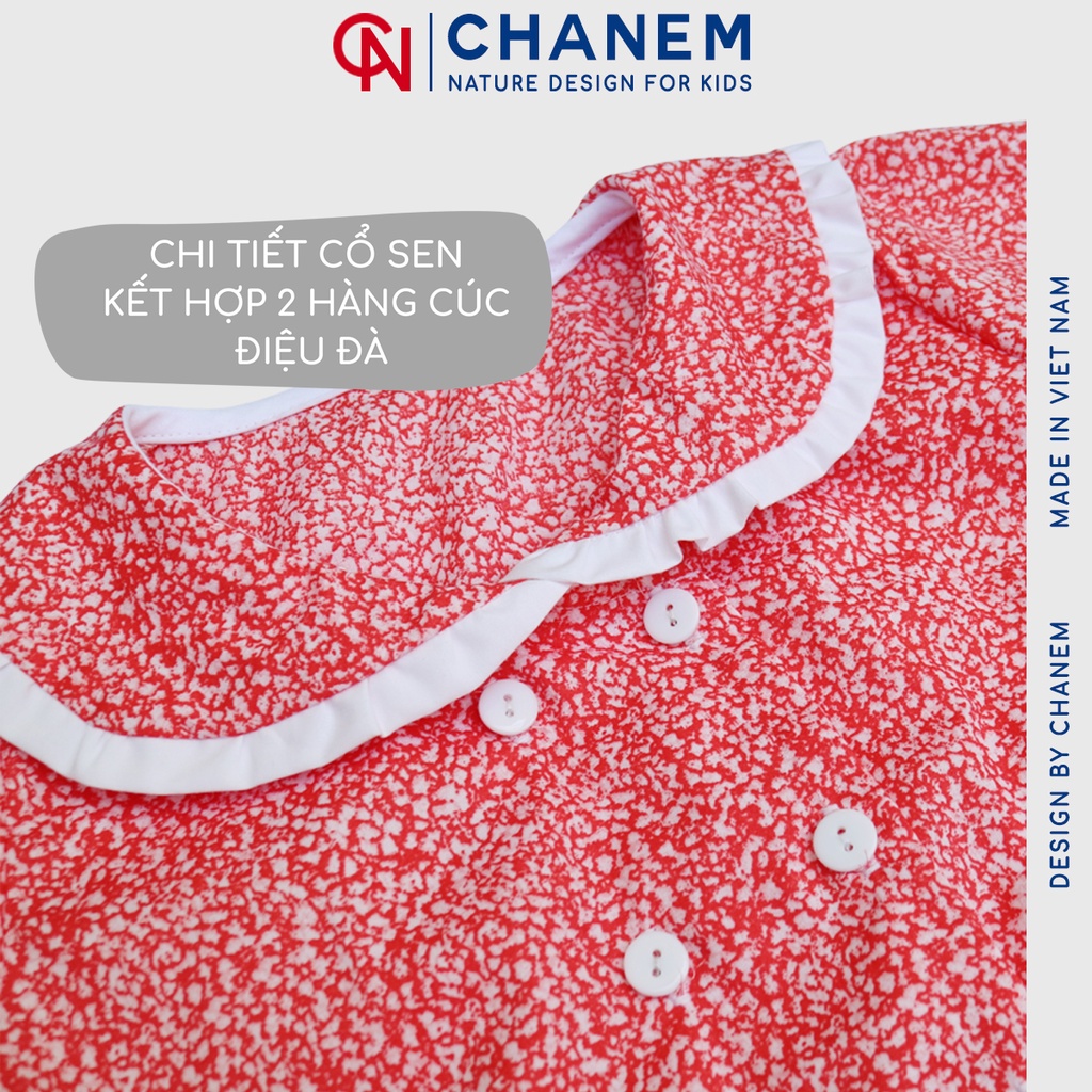 Set đồ bé gái SWEETY SET áo cổ sen và chân váy chất thô cotton thoáng mát cho bé từ 1 - 10 tuổi - CHANEM - Nature Design