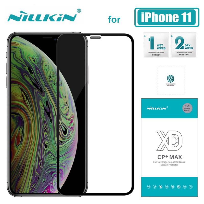 Miếng dán cường lực Nillkin viền cong cho iPhone 8 7 Plus X XR XS Max iPhone 11 Pro Max XD CP+ MAX