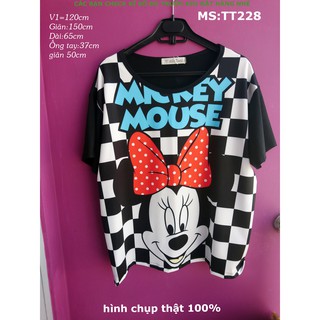 Áo thun bigsize hình mickey thái 50-100kg KY75