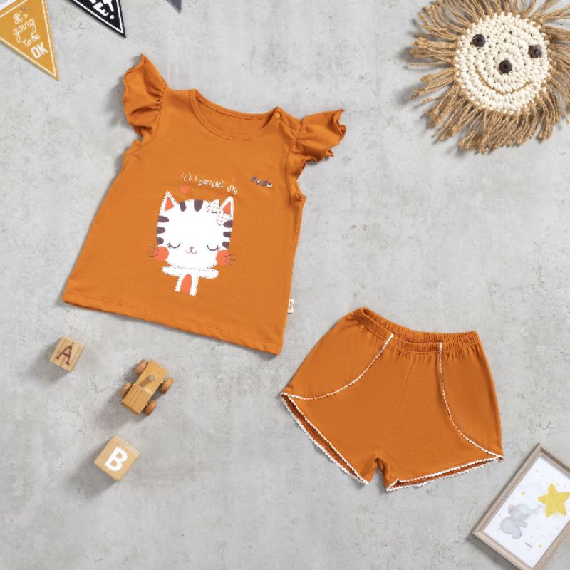 Joyo - Bộ cộc cúc vai mềm mát, bộ cộc cánh tiên điệu đà cho bé