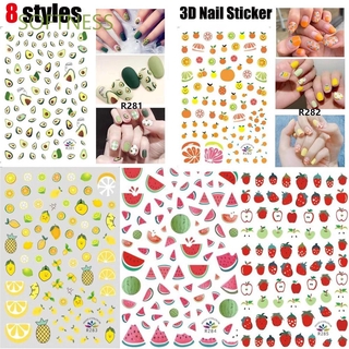 Nhãn Dán Chuyển Nước Họa Tiết Trái Cây 3D Thời Trang Trang Trí Móng Tay Cho Nữ