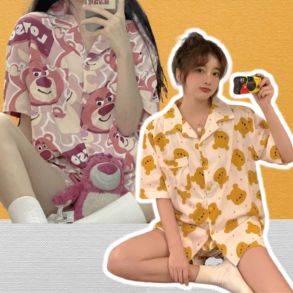 KĐ-10 Bộ Pijama Bò Sữa Vải Kate Loại 1 - Cánh Dơi #Đồ Ngủ | Đồ Bộ Nữ | Váy Ngủ | Pijama | Pyjama | Pizama  *K2-Đ-00 .