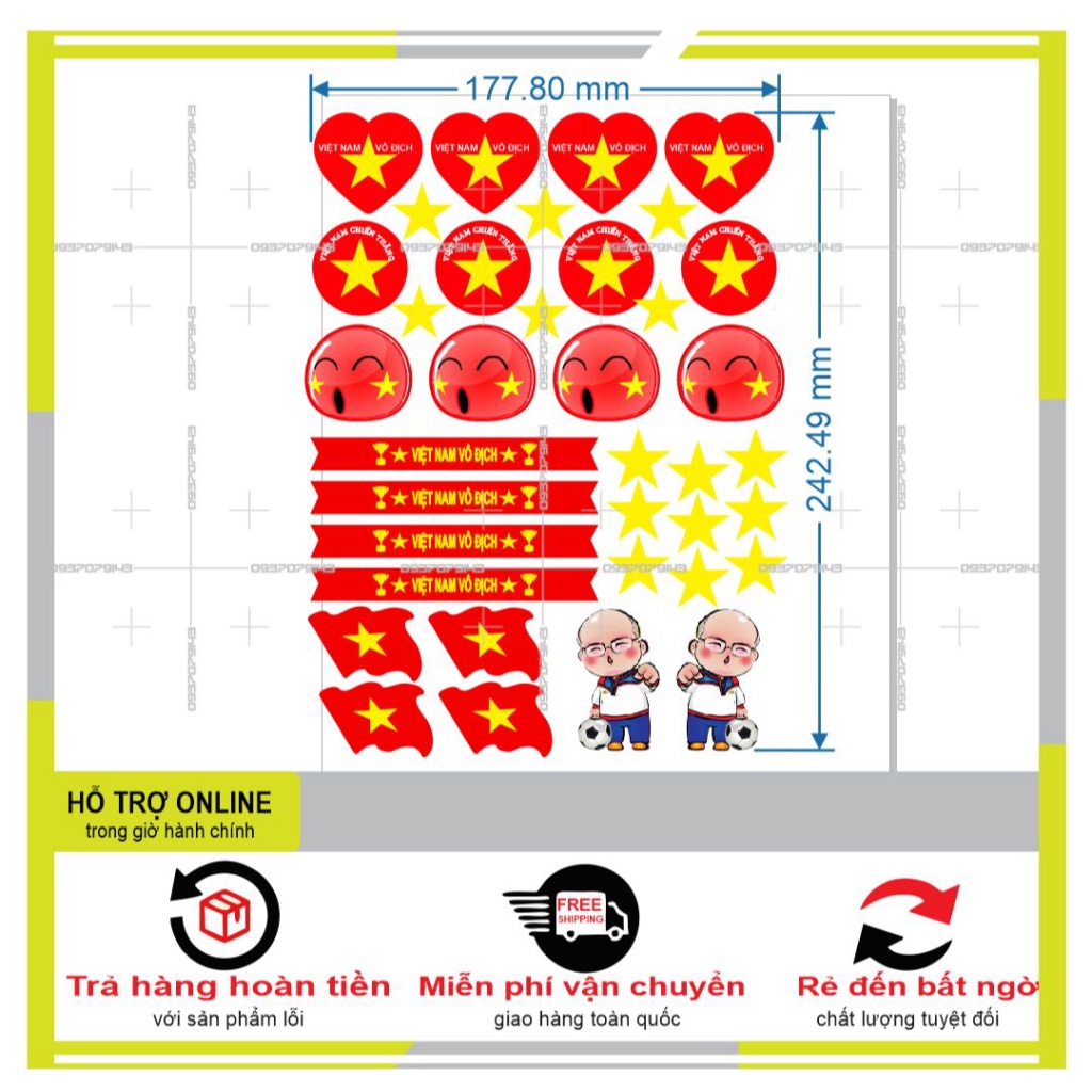 LOGO STICKER CỔ VŨ ĐÁ BANH - SHINDECAL2