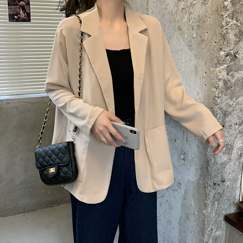 Áo blazer form rộng thời trang mùa xuân thanh lịch trẻ trung