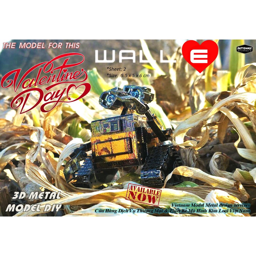 Mô Hình Lắp Ráp 3d Robot Biết Yêu - WALL-E