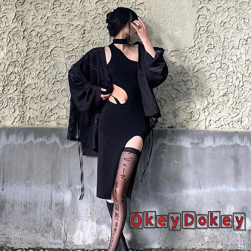 OKDK-Women´s Sexy Sleeveless Dress Cutout High Waist Pack Hip Irregular Female Dress