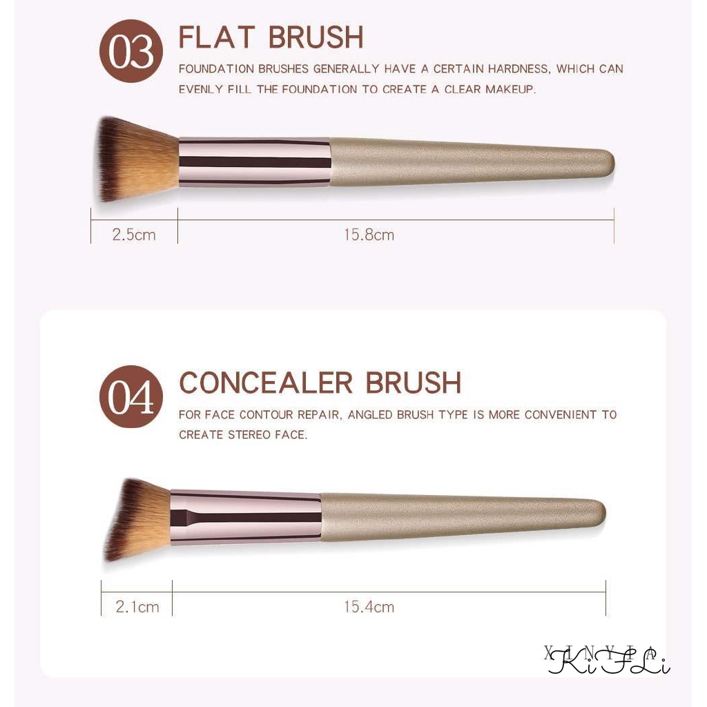 K2 Cọ Trang Điểm Thiết Kế Cán Gỗ Sang Trọng