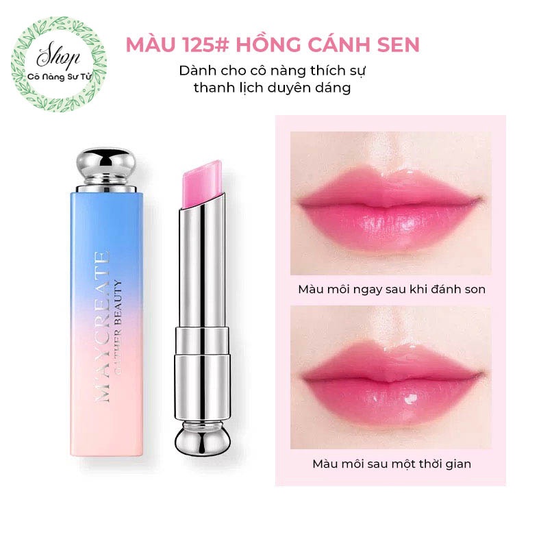 Son dưỡng môi MAYCREATE đổi màu theo độ PH, không thấm nước - Chăm sóc đôi môi nhạy cảm - Cô nàng sư tử