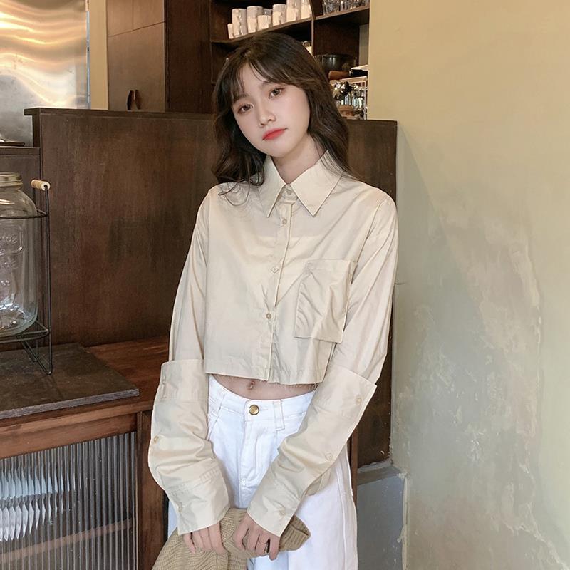 Bộ áo sơ mi dài tay phối khoác len không tay độc đáo thời trang dành cho nữ | BigBuy360 - bigbuy360.vn