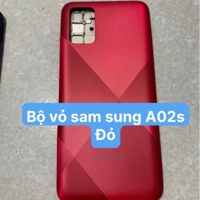 Bộ vỏ samsung A02s - gồm lưng, sườn, phím nút nguồn và âm lượng