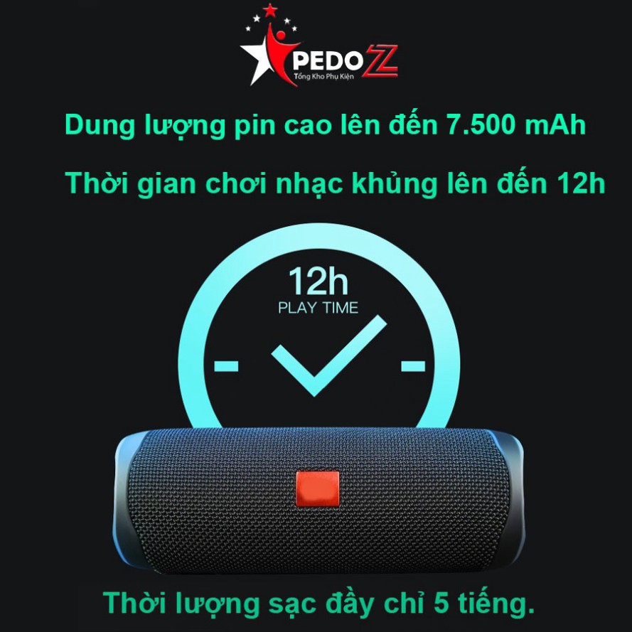 KATIEEL Loa bluetooth mini charge 4+ PedoZ, bán kính kết nối 10m, chống nước IPX7, âm bass trầm chân thực sống động,