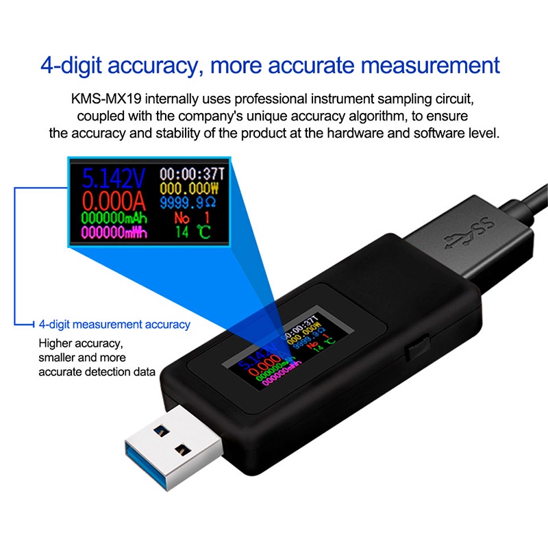 Usb Đo Dòng Điện / Ampe Kế 10 Trong 1