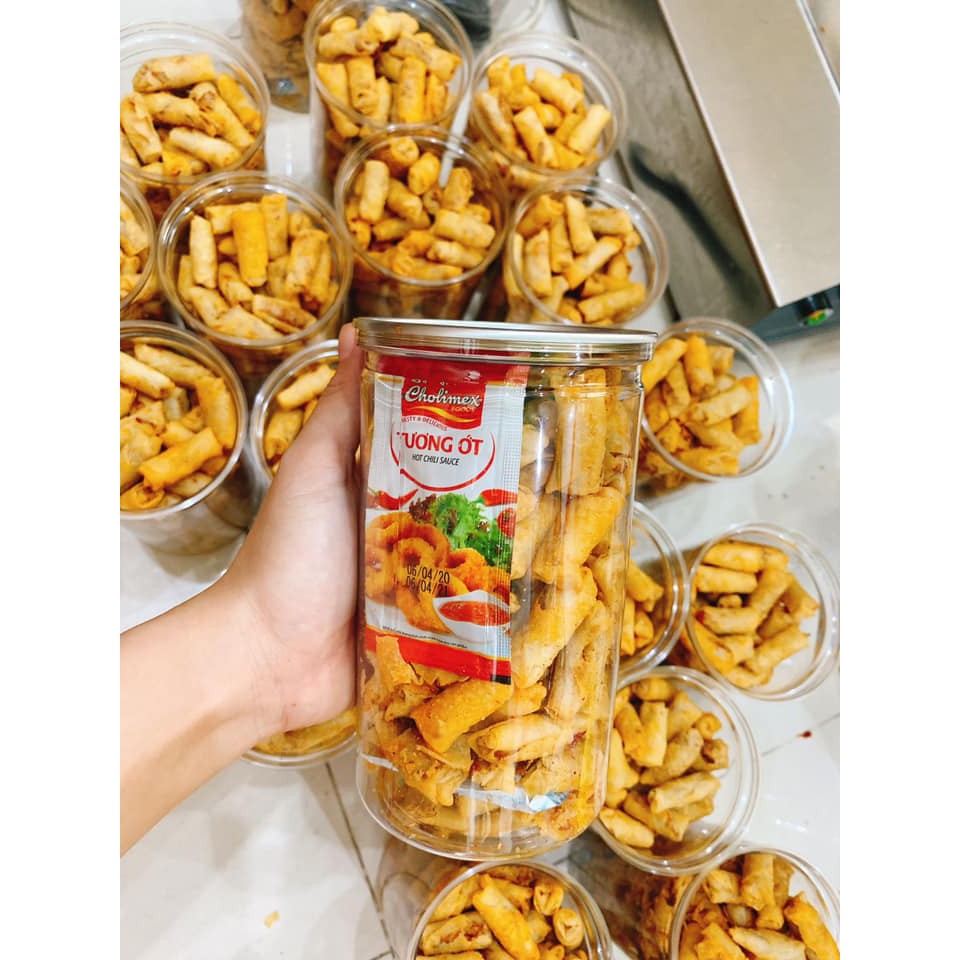 hủ PET-250gr chả giò mini tôm cua