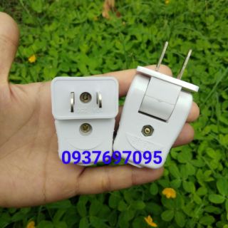 Phích cắm điện chân dẹt gật gù 180 độ, chân đồng
