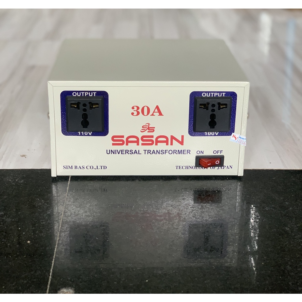 Biến áp 220v ra 110v, bộ đổi nguồn điện  30A  SASAN