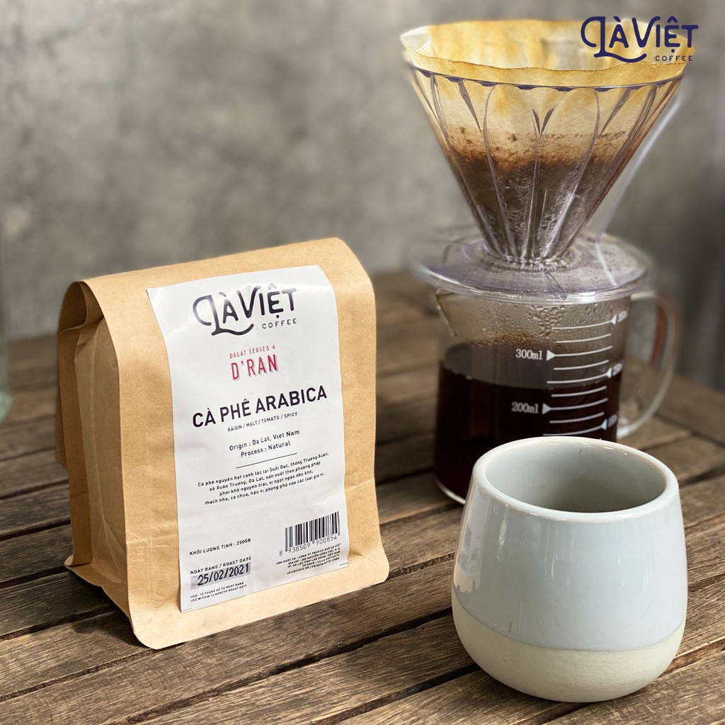 Cà Phê Nguyên Hạt LÀ VIỆT, Chuyên Dụng Pha Thủ Công, Đà Lạt Series 100% Arabica 250gr Vị Thanh Nhẹ | BigBuy360 - bigbuy360.vn