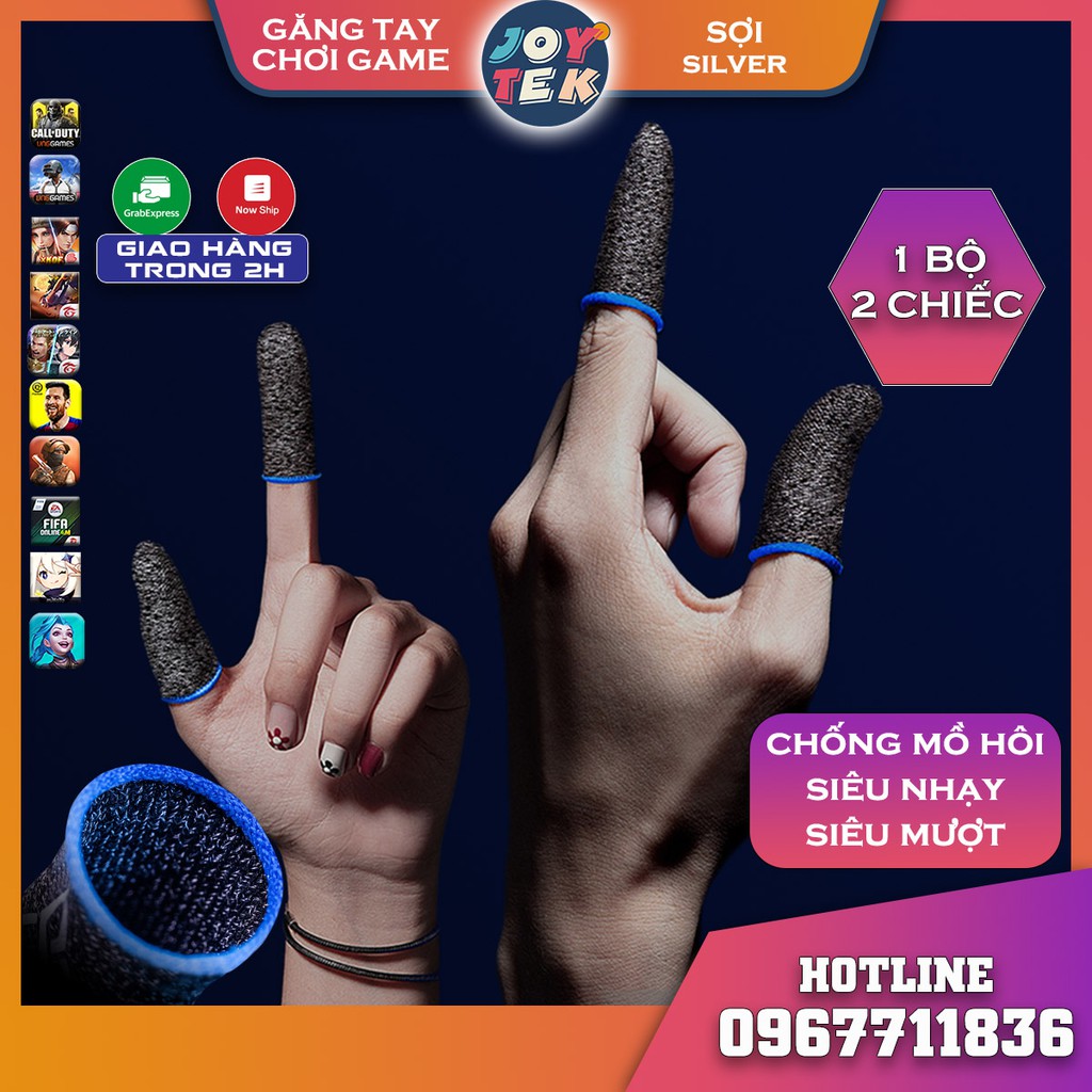 Bao tay chơi game finger sleeve chơi PUBG Liên quân chống mồ hôi cực nhạy co giãn cực tốt