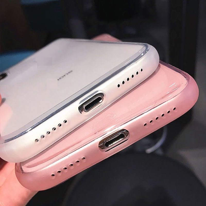 ỐP LƯNG IPHONE TRONG SUỐT SIÊU DÀY CẠNH MỜ CHO IPHONE 7/8 PLUS X XS XR XSMAX 11 PRO MAX - ỐP IPHONE DẺO