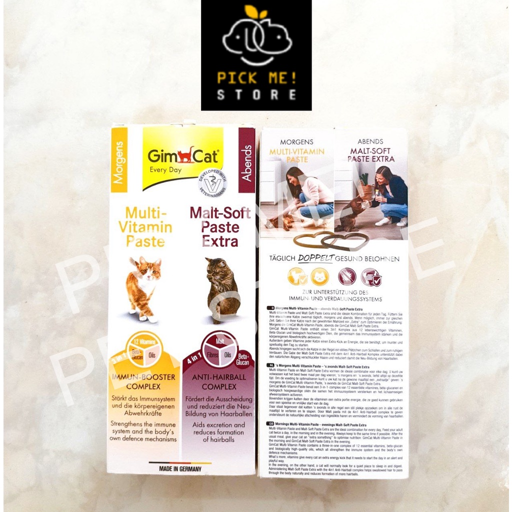 Gel Dinh Dưỡng GIMCAT | Multi Vitamin, Hairball, Energy, Malt Soft, Kitten, Cheese Biotin, Gastro, Taurine, Senior