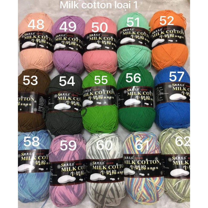 Len milk cotton loại 1 bảng màu 4