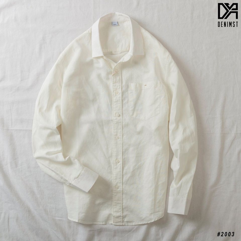 Áo sơ mi nam cổ bẻ dài tay DENIMST vải đũi thoáng mát,mềm mại, form regular fit 2003 | BigBuy360 - bigbuy360.vn