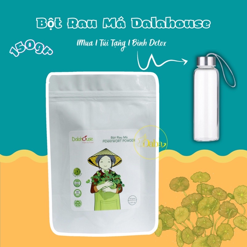 Bột rau má Dalahoue 150g hỗ trợ tiêu hoá tốt làm đẹp da thanh lọc cơ thể