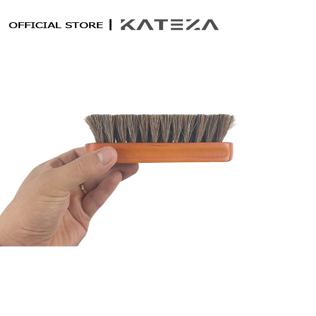 Bàn chải lông ngựa chuyên dụng đánh giày Horsehair cao cấp cỡ vừa phù hợp nhiều loại chất liệu – Kateza Store
