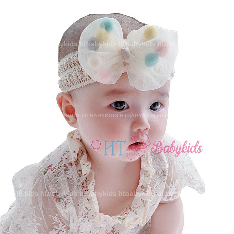 ❤ Băng Đô Phối Nơ Bông Xinh Xắn Cho Bé Gái ❤