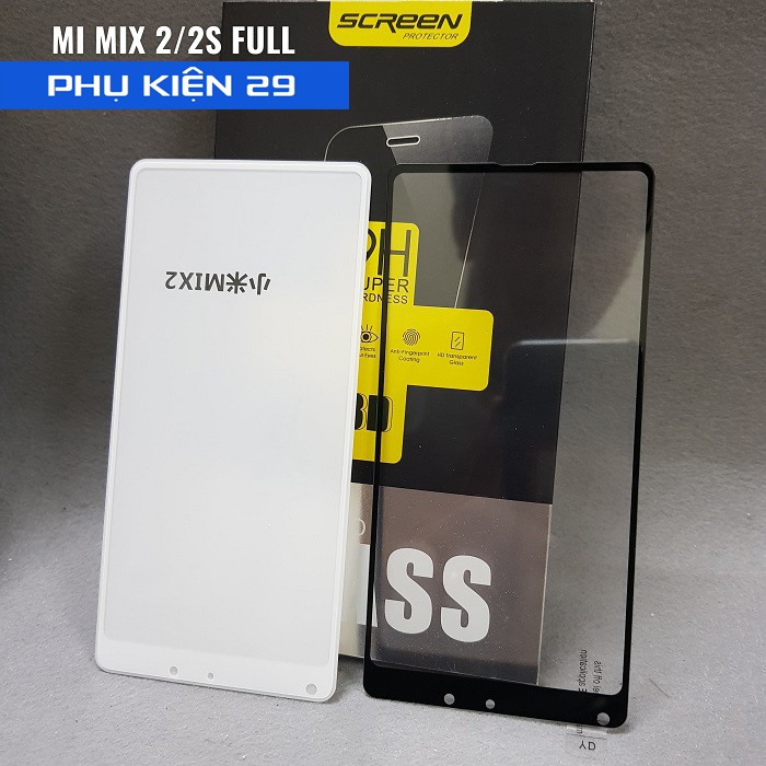 [Xiaomi MiMix 2/Mi Mix 2/MiMix 2S/Mi Mix 2S] Kính cường lực FULL màn FULL keo Glass Pro+ 9H