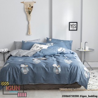 set CÁ BƠI TRONG BỂ NƯỚC Chăn Ga Gối 4 món COTTON ORGANIC 100% nhập khẩu HÀN QUỐC