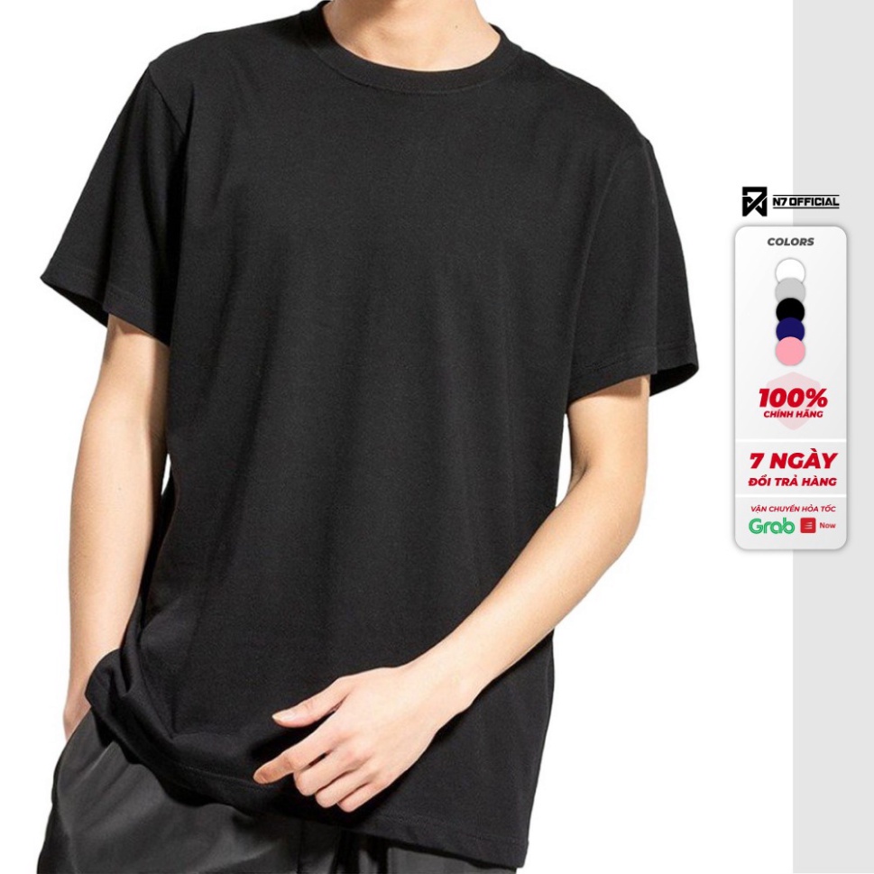 Áo thun N7 trơn 5 màu phông basic tee ngắn cổ tròn cộc tay cao cấp cotton 100% hàng hiệu nam nữ Unisex dáng thể thao