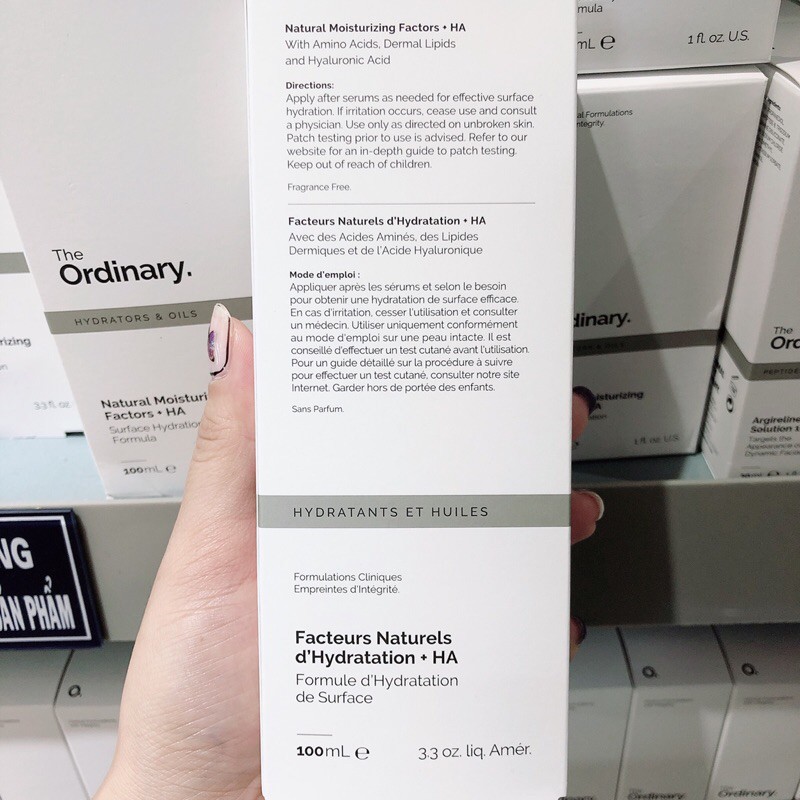 Kem dưỡng ẩm The Ordinary Natural Moisturizing Factors + HA ( 100mL )