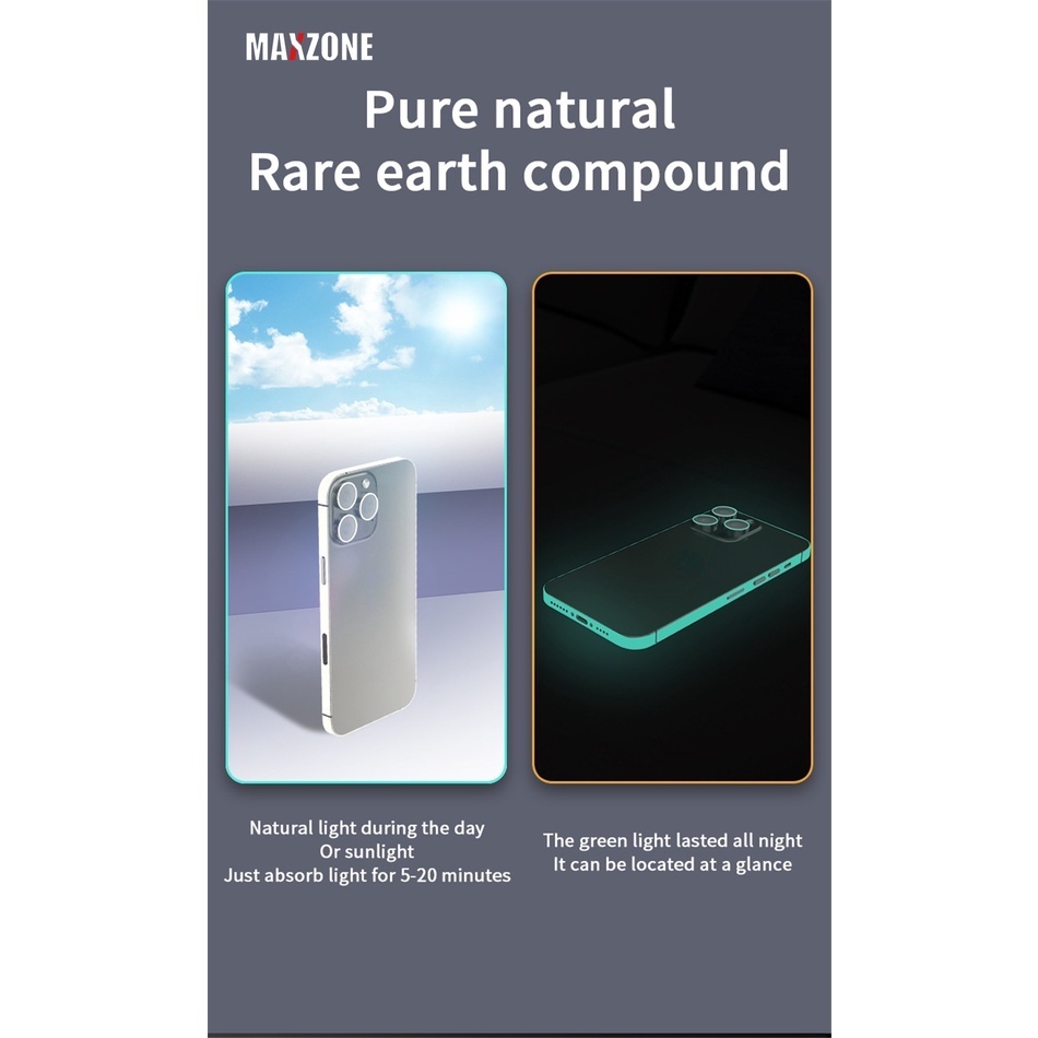 Miếng dán khung viền điện thoại bằng PVC màu dạ quang chống trầy thích hợp cho iPhone 13 Pro Max 12