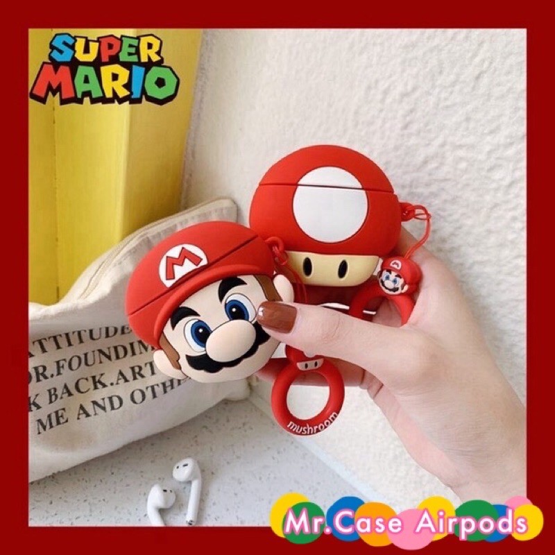 Case Airpods 1/2 Pro Vỏ Ốp Đựng Tai Nghe Hoạt Hình Mario - Mr.Case