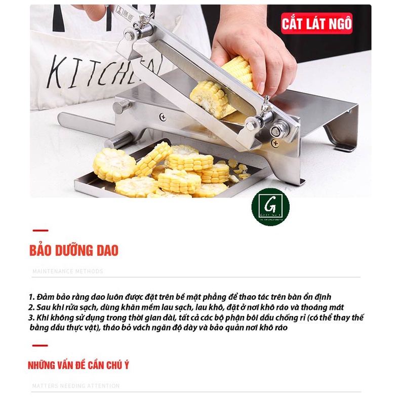 Máy Thái Thịt Bò, Máy Chặt Thịt Gà,Thái Thịt Đông Lạnh, Thái Đa Năng, Đổi mới 3 Năm, Inox 430, KD248 - Tặng Tay Mài Dao