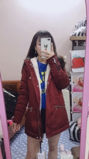 Áo pull auth đỏ đô