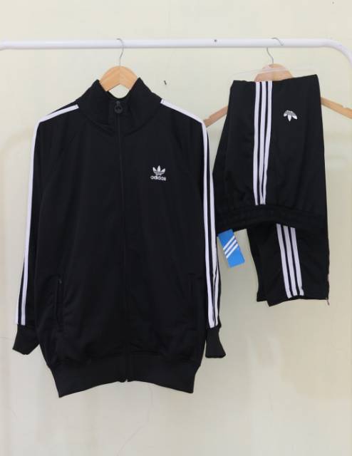 Bộ Áo Khoác + Quần Dài Kẻ Sọc 3 Sọc Chất Lượng Cao Hiệu Adidas