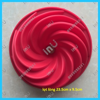 HCM - Khuôn silicon làm bánh chiffon vân xoáy độc đáo 24.5cm