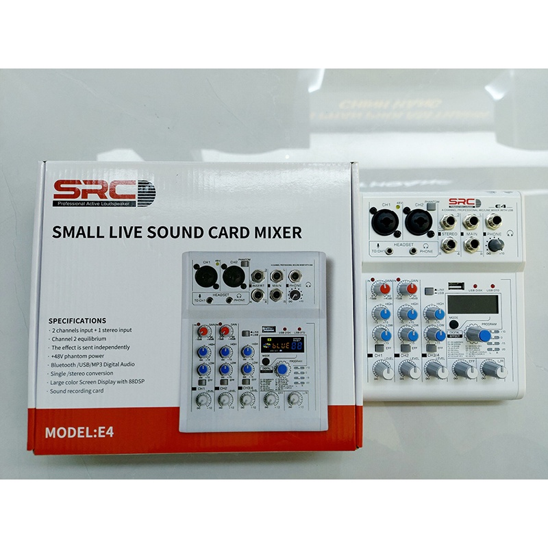 Mixer Mickle E4 Plus Hát Livestream Chuyên Nghiệp , Âm Thanh Sống Động , Kiểu Dáng Cực Đẹp , Dễ Dàng Sử Dụng