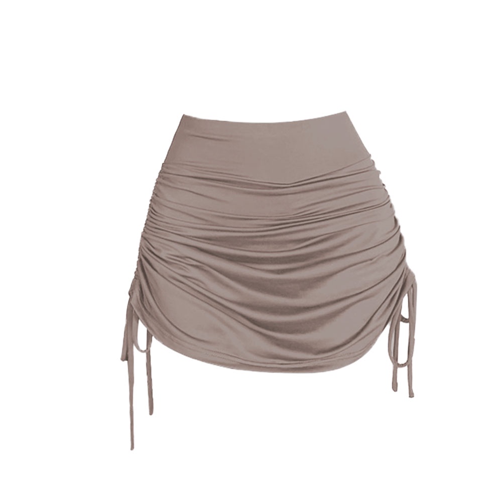 QKOOLE Chân váy ngắn  lưng cao co giãn tốt phong cách Hàn Quốc trẻ trung dành cho nữ