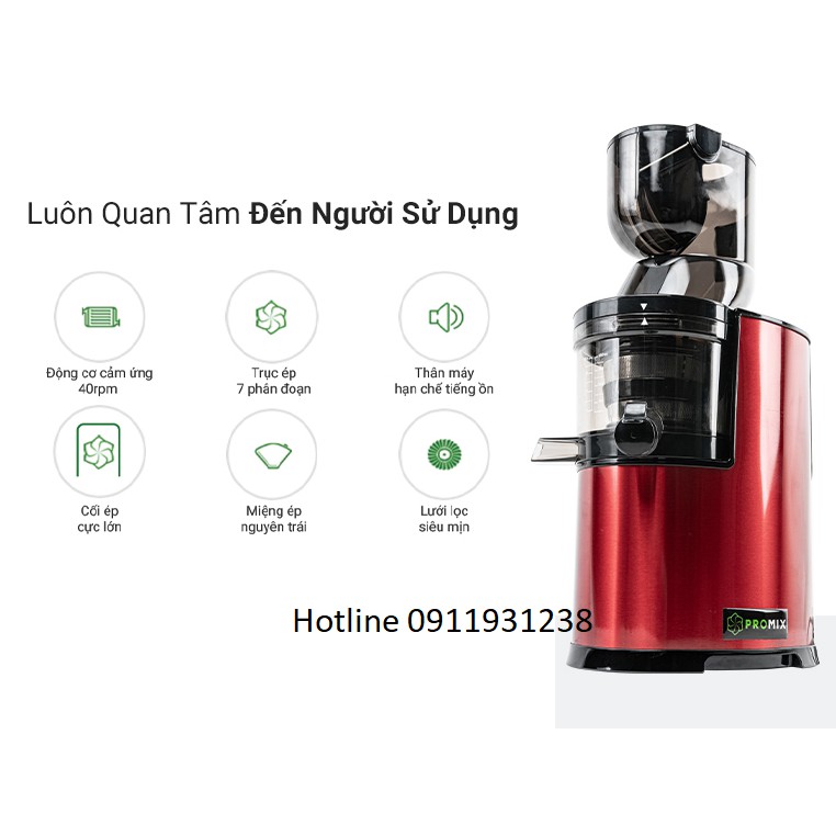 Máy ép hoa quả chậm Promix PM-800 (ép cực khỏe)