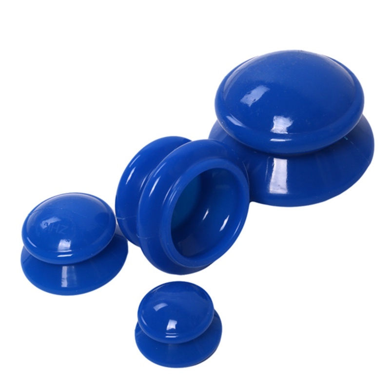Bộ 4 Cốc Giác Hơi Bằng Silicon Trong Suốt Cao Cấp