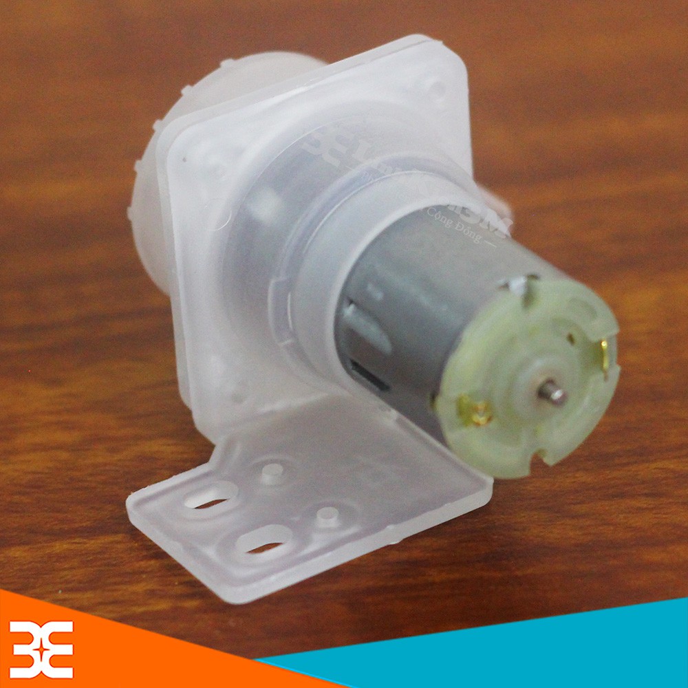 Combo Bộ Máy Bơm Mini 12V Trắng Và Nguồn 12V-1A Tặng Kèm 01 Jack DC Cái, 02 Đoạn Dây Điện Đỏ-Đen