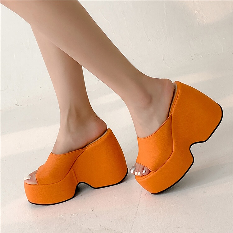 Dép Sandal Cao Gót Đế Xuồng Siêu Cao 12.5cm Thời Trang Mùa Hè Cỡ Lớn 33-43 Cho Nữ
