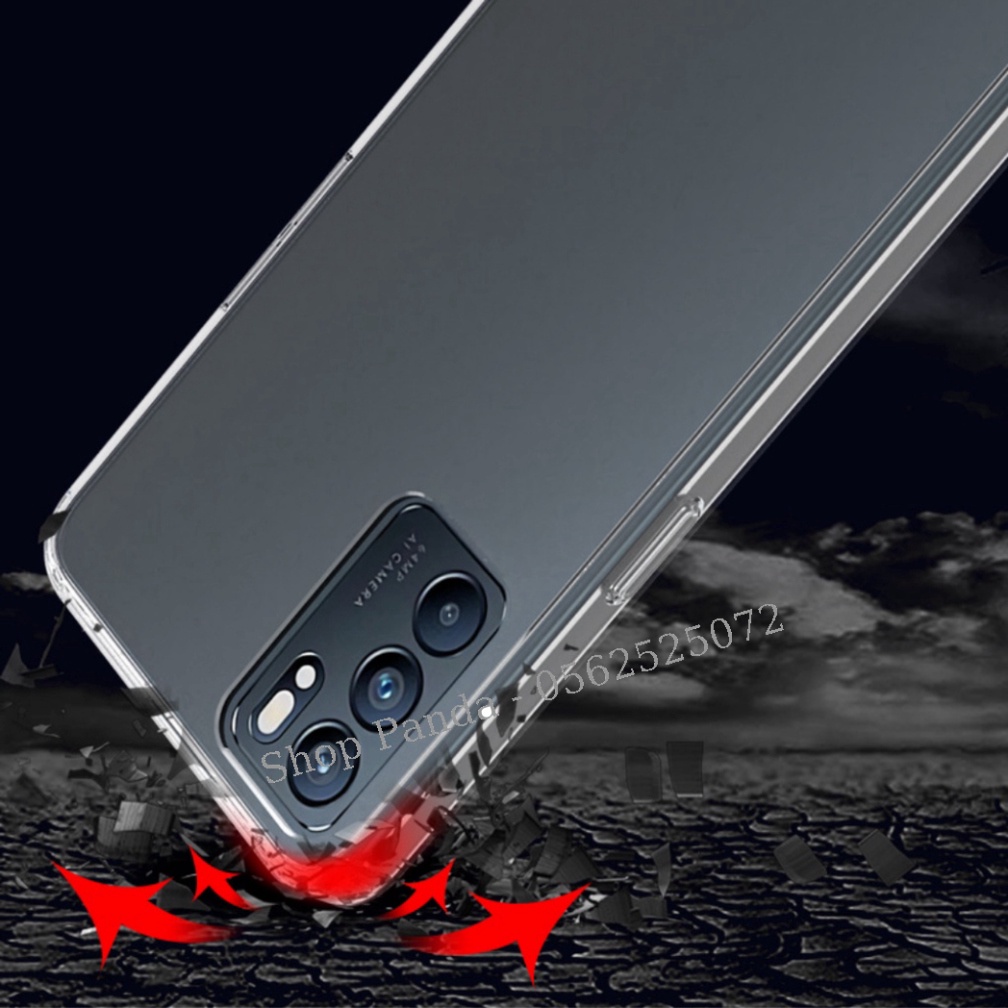 Ốp lưng Oppo A76 A57 A55 A96 A15 A15s A16 A31 A74 A93 A94 A95 Reno 5 6 6z 7 7z 5G -Trong suốt bảo vệ Camera
